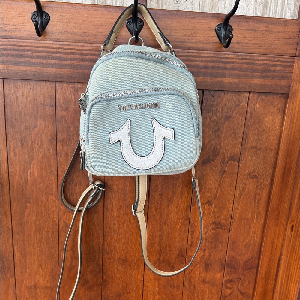 True Religion Denim Blue Mini Backpack